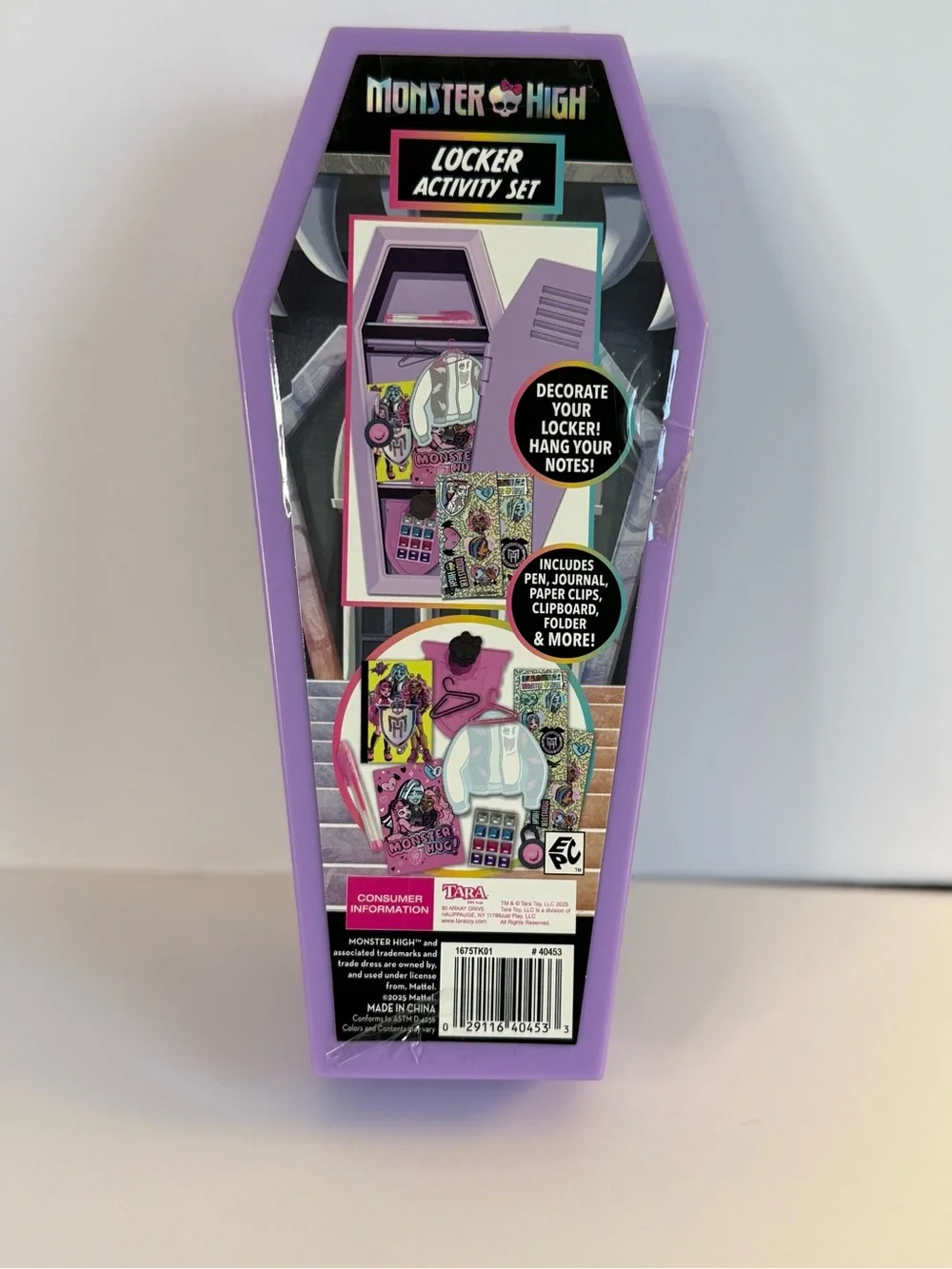 Monster High Coffin Locker Activity Set with Working Lock | NEW Sealed